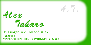 alex takaro business card