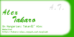 alex takaro business card